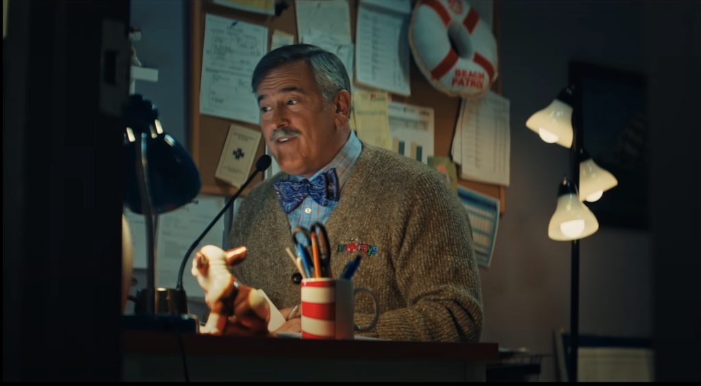Bruce Campbell giving his all
