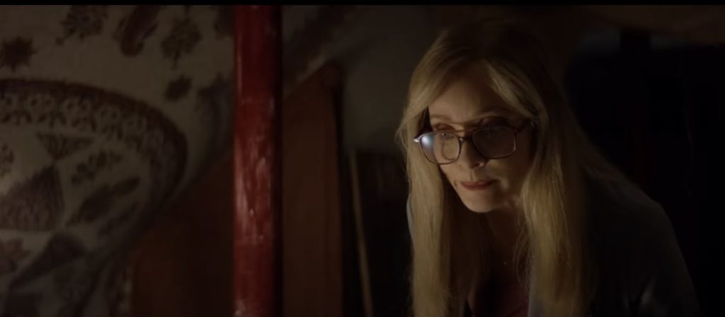 Barbara Crampton as Dr. Upton in suitable Flesh