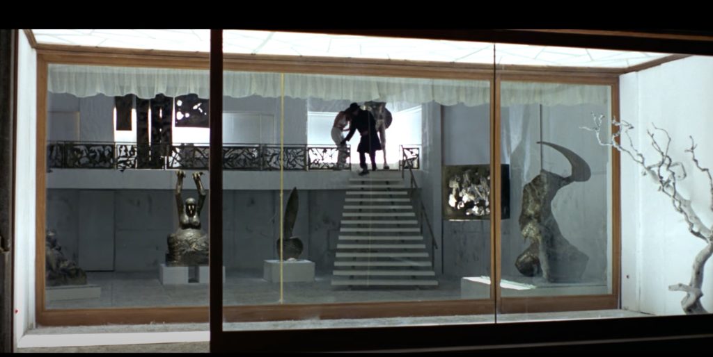 The Inciting incident from Bird with the Crystal Plumage set in a giallo worthy location